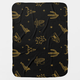Bohemian Symbols: Western Vintage Magic Baby Blanket