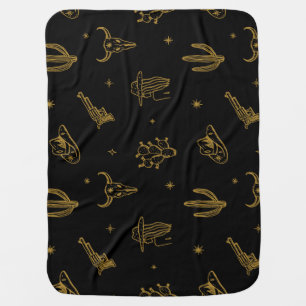 Bohemian Symbols: Western Vintage Magic Baby Blanket