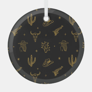 Bohemian Symbols: Western Vintage Magic Glass Ornament