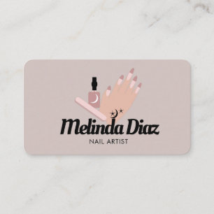 Bohemian Tattoo Hand Nail Art Salon Business Card