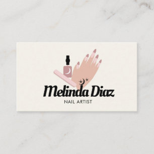 Bohemian Tattoo Hand Nail Art Salon Business Card