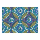 Bohemian Teal and Purple Mosaic Floral Pattern (Front Horizontal)