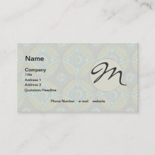 Bohemian Teal and Purple Mosaic Floral Pattern Business Card