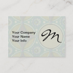Bohemian Teal and Purple Mosaic Floral Pattern Business Card