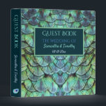 Bohemian Teal Peacock Feathers Wedding Guest Book 3 Ring Binder<br><div class="desc">A beautiful wedding guest book with your fully customized text,  all of which is written across a stunning peacock feather ornament with vibrant colors. An original design available exclusively at ©GardenEden online store.</div>