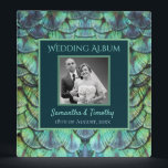 Bohemian Teal Peacock Feathers Wedding Photo Album 3 Ring Binder<br><div class="desc">A beautiful wedding book to hold photos and other memories of the newly wed's special day,  with your fully customized text,  all of which is written across a stunning peacock feather ornament with vibrant colors. An original design available exclusively at ©GardenEden online store.</div>