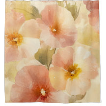Bohemian Terracotta Floral Shower Curtain