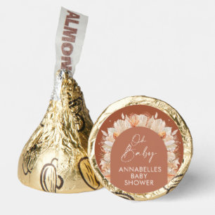 Bohemian terracotta pampas grass bridal shower tap hershey®'s kisses®