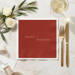 Bohemian Terracotta wedding Minimalist Modern Chic Napkins