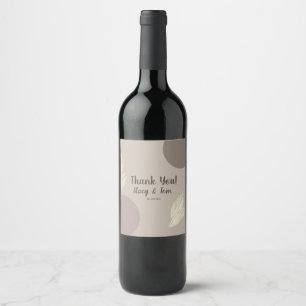 Bohemian Thank You Pampas Shapes Natural Wine Label