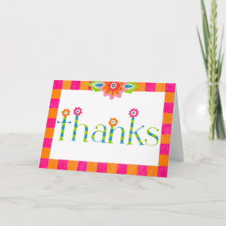 Bohemian Thanks Letterpress Thank You Card