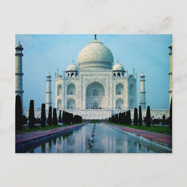 Bohemian travel India Agra Vintage Taj Mahal Postcard (Front)