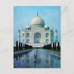 Bohemian travel India Agra Vintage Taj Mahal Postcard