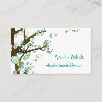 Bohemian Trees Wedding Website Enclosure Card by BridalHeaven at Zazzle