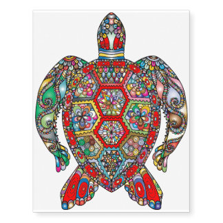 Bohemian Turtle Contemporary Tattoo