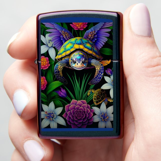 Bohemian Turtle  Zippo Lighter (In Hand)
