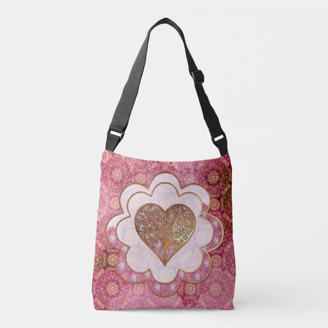 Bohemian Valentine Whimsey 3D  Crossbody Bag (Front)