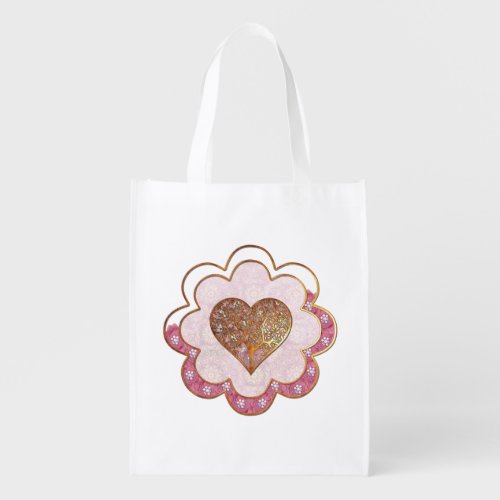 Bohemian Valentine Whimsey 3D  Grocery Bag