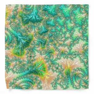 Bohemian Vibrant Trippy Fractal Abstract Spiral Bandana