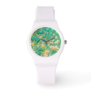 Bohemian Vibrant Trippy Fractal Abstract Spiral Watch