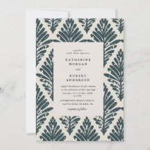 Bohemian vintage budget wedding invitation