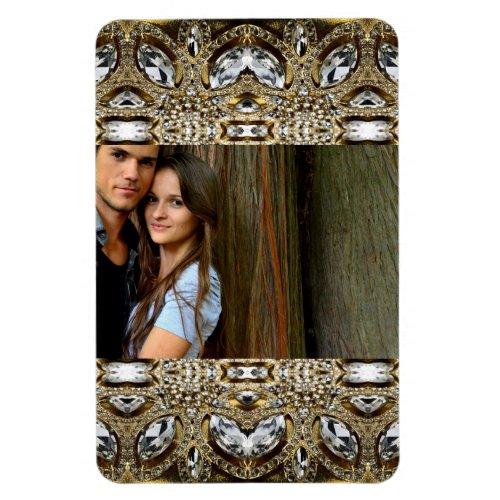 bohemian vintage fashion silver black and gold  magnet
