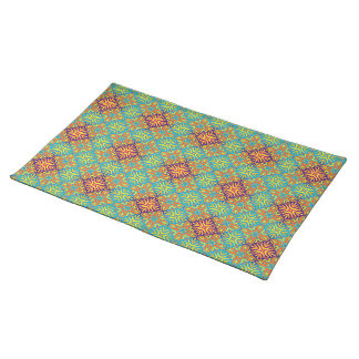 Bohemian Vintage Pastel Motif Cloth Placemat