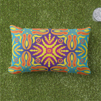 Bohemian Vintage Pastel Motif Lumbar Pillow
