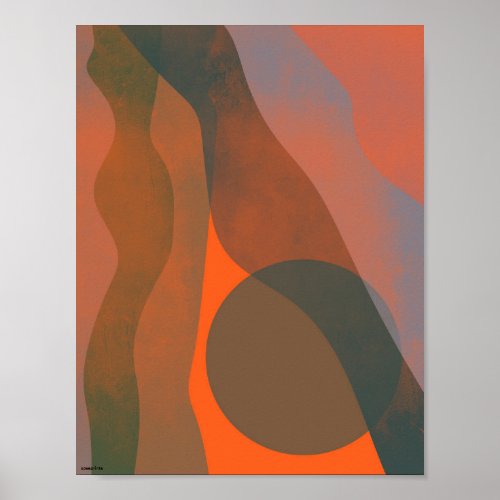 Bohemian wall art abstract sundown landscape on 