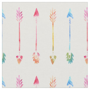 Bohemian Watercolor Arrows Pattern Fabric