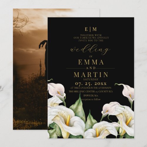 Bohemian Watercolor Florals Wedding Invitation