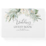 Bohemian Watercolor Greenery and Gold Wedding Guest Book