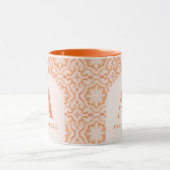 Bohemian watercolor pastel moroccan peach birthday mug (Center)