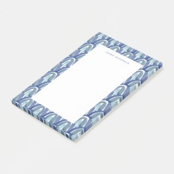 Bohemian Watercolor Rainbows in Blue Post-it Notes | Zazzle