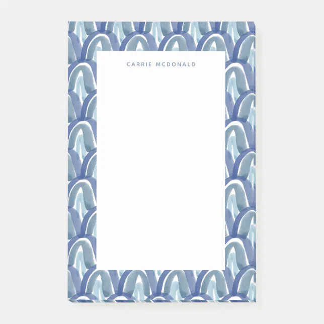 Bohemian Watercolor Rainbows in Blue Post-it Notes | Zazzle