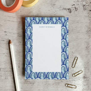 Bohemian Watercolor Rainbows in Blue Post-it Notes