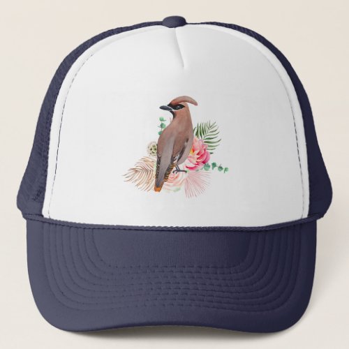 Bohemian Waxwing Hat Bohemian Waxwing Gift Trucker Hat
