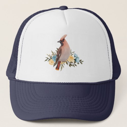 Bohemian Waxwing Hat Bohemian Waxwing Gift Trucker Hat