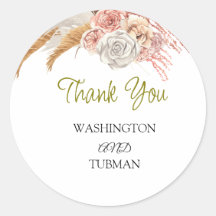 Bohemian Wedding Favor Classic Round S