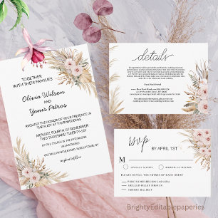 Bohemian Wedding Invitation 