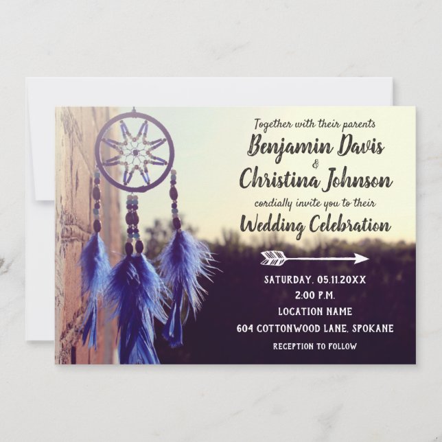 Bohemian Wedding Invitations (Front)