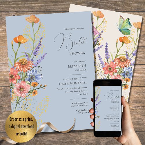 Bohemian Wedding Theme Romantic Wildflowers Boho   Invitation