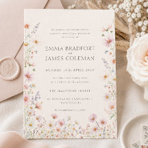 Bohemian Whimsical  Wildflowers Formal Wedding