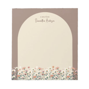 Bohemian Wildflower Border Arch Notepad