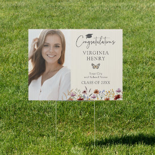 Bohemian Wildflower Graduate Sign