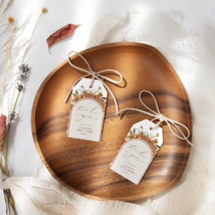 Bohemian Wildflowers Arch Bridal Shower Gift Tags