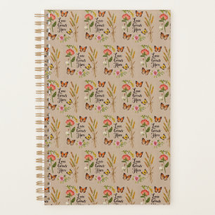 Bohemian Wildflowers, butterflies, wheat stalks Planner