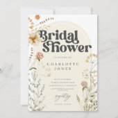 Bohemian Wildflowers Photo Arch Bridal Shower Invitation (Front)