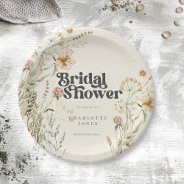 Bohemian Wildflowers Photo Arch Bridal Shower Paper Plates at Zazzle