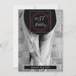 Bohemian Woman In Hat With Tattoo 21st Birthday Invitation